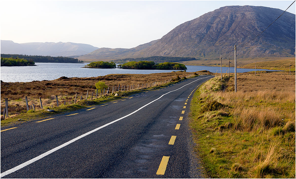 Road R344, Lough Inagh, Connemara, County Galway